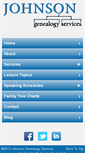 Mobile Screenshot of johnsongenealogyservices.com